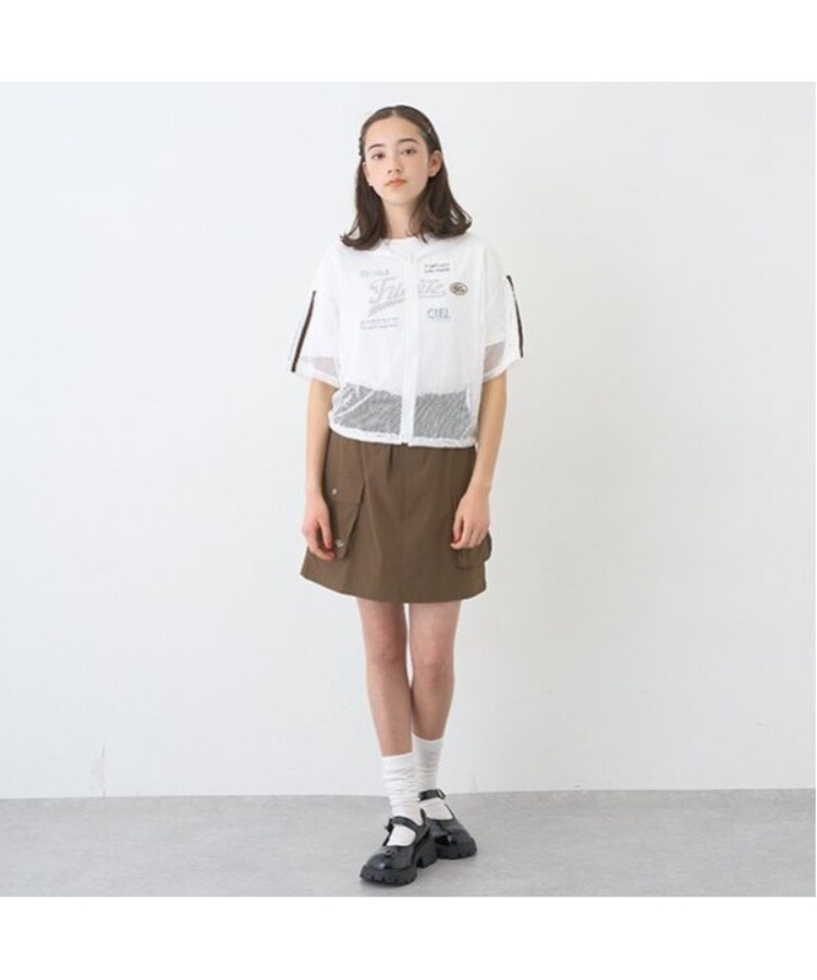 ポンポネットジュニア(pom ponette junior)のメッシュ半袖ロゴパーカTシャツセット10