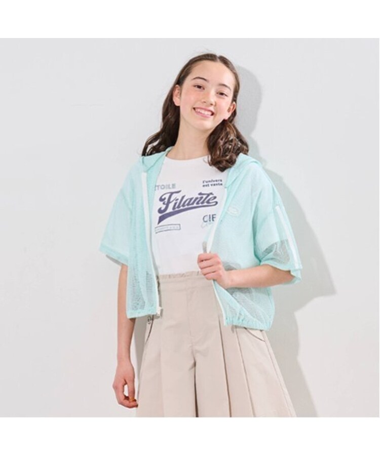 ポンポネットジュニア(pom ponette junior)のメッシュ半袖ロゴパーカTシャツセット15