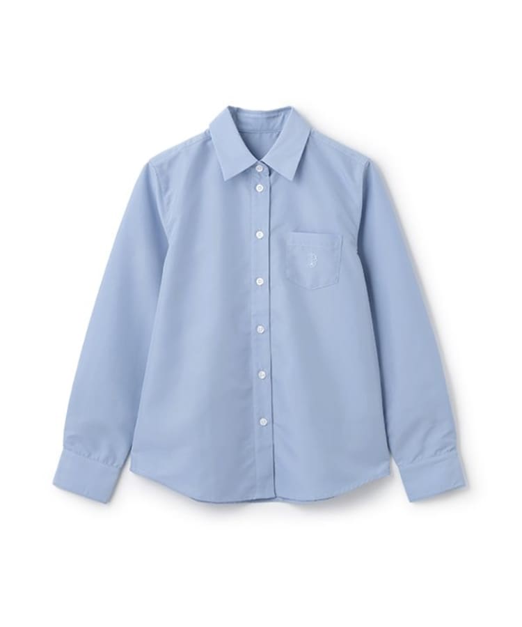 ポンポネットジュニア(pom ponette junior)の＊(イージーケア)角衿ブラウス ブルー(091)
