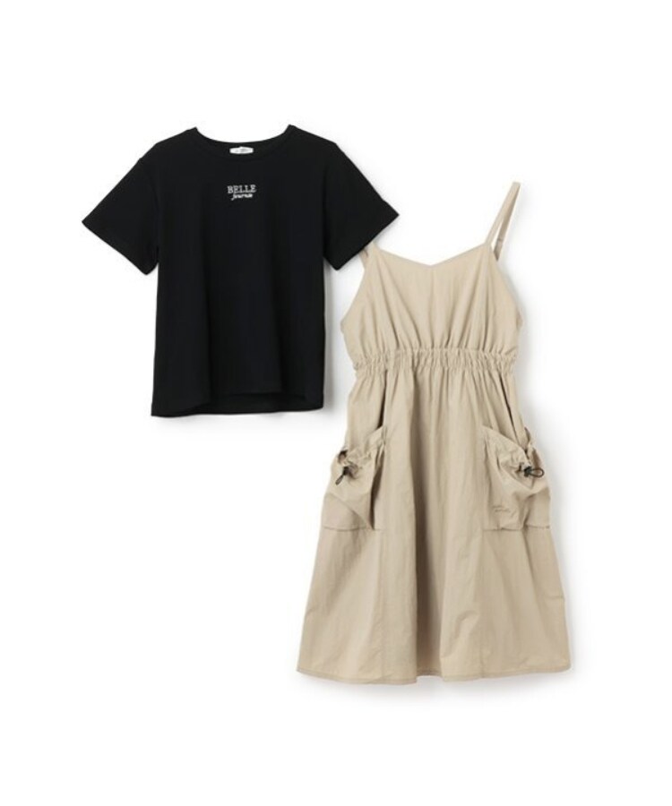ポンポネットジュニア(pom ponette junior)のギャザーキャミワンピース+Tシャツセット7