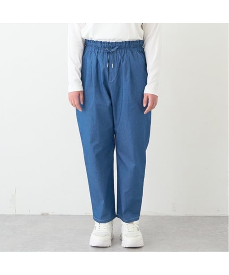 ポンポネットジュニア(pom ponette junior)の【＋SIZE】【GOOD PRICE】テーパードパンツ ブルー(091)