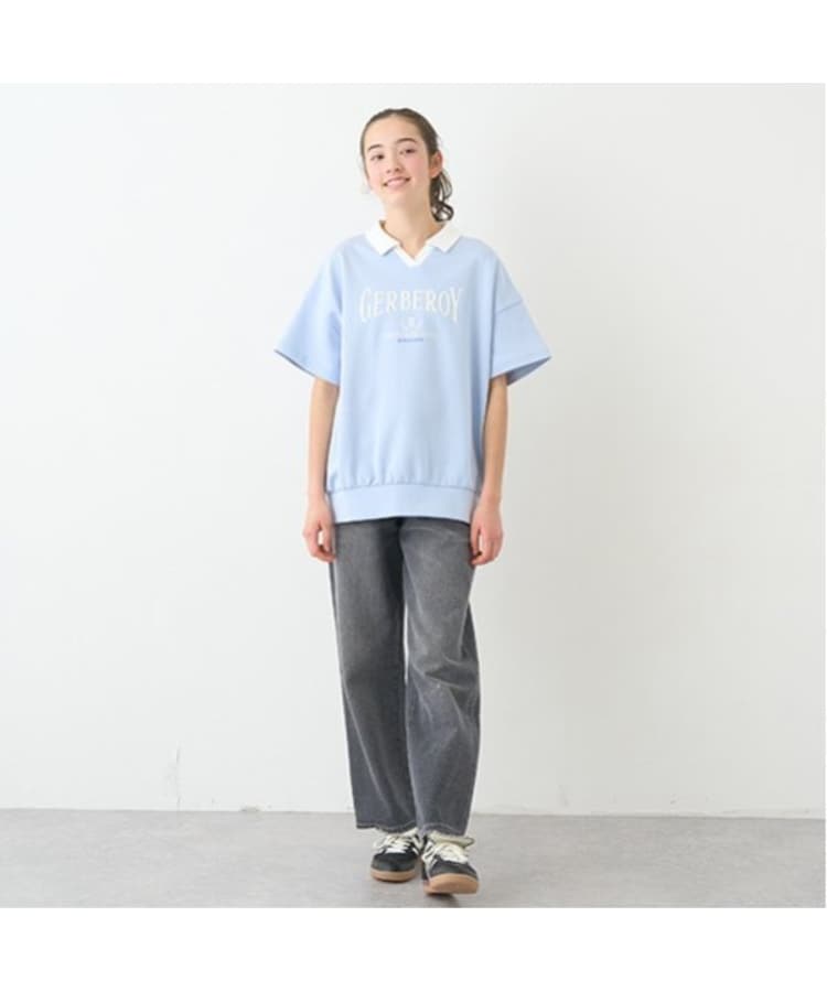 ポンポネットジュニア(pom ponette junior)のスキッパーロゴTシャツ12
