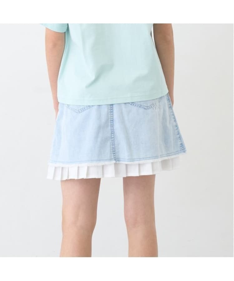 ポンポネットジュニア(pom ponette junior)のインナーパンツつきレイヤードデニムスカート24
