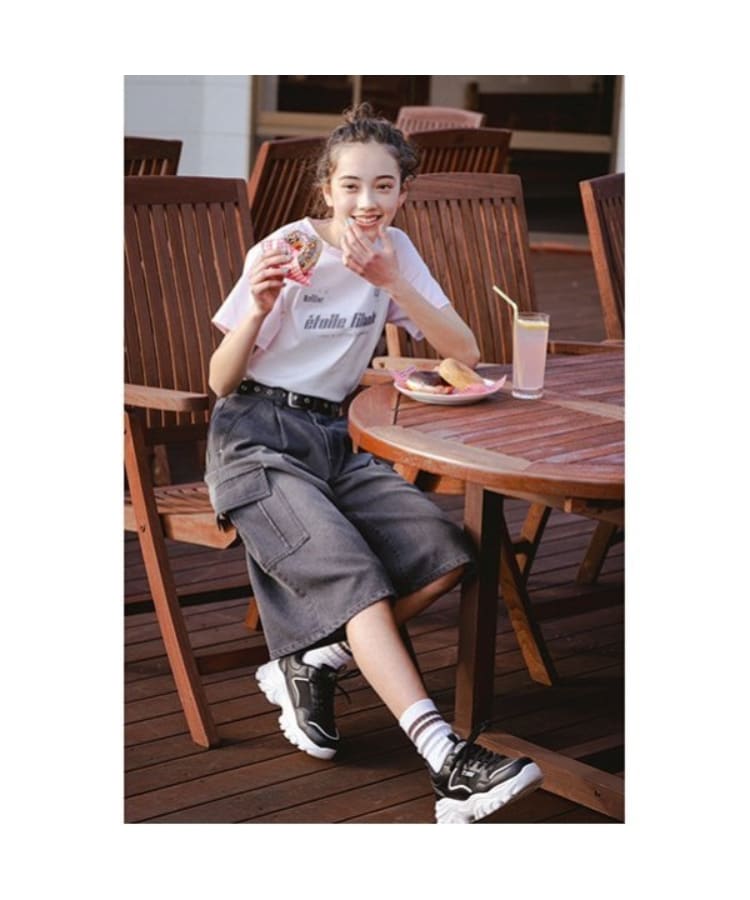 ポンポネットジュニア(pom ponette junior)の【ニコ☆プチ掲載】【防汚加工】ラグランTシャツ11