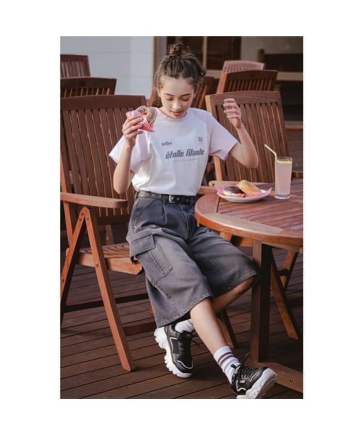 ポンポネットジュニア(pom ponette junior)の【ニコ☆プチ掲載】【防汚加工】ラグランTシャツ12