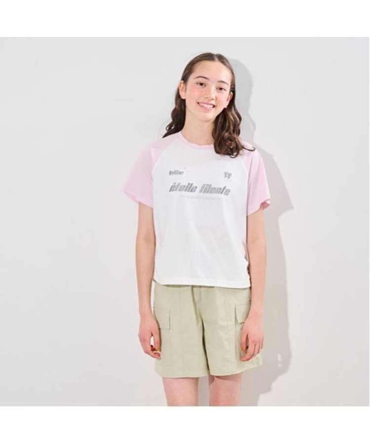 ポンポネットジュニア(pom ponette junior)の【ニコ☆プチ掲載】【防汚加工】ラグランTシャツ17