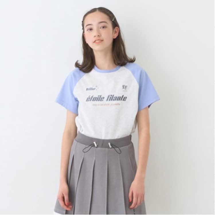 ポンポネットジュニア(pom ponette junior)の【ニコ☆プチ掲載】【防汚加工】ラグランTシャツ Ｔシャツ