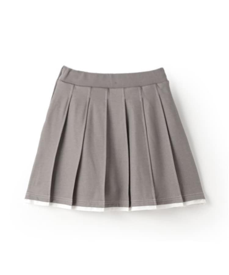 ポンポネットジュニア(pom ponette junior)の【Cuugal掲載】カットデニムプリーツスカパン1