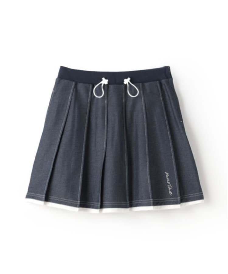 ポンポネットジュニア(pom ponette junior)の【Cuugal掲載】カットデニムプリーツスカパン13