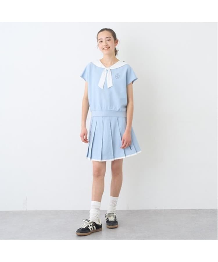 ポンポネットジュニア(pom ponette junior)の【Cuugal掲載】カットデニムプリーツスカパン15