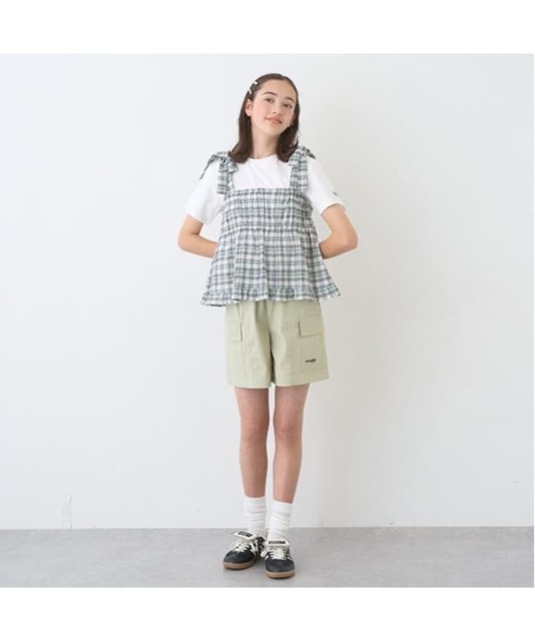 ポンポネットジュニア(pom ponette junior)の【機能素材】チェックビスチェ＋Tシャツセット15