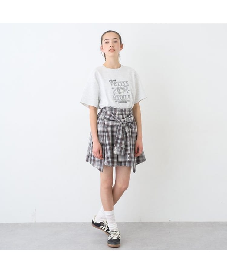 ポンポネットジュニア(pom ponette junior)のシャツ巻きチェックキュロット22