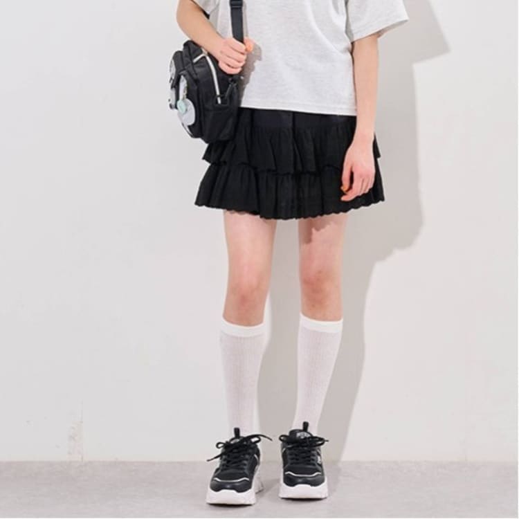 ポンポネットジュニア(pom ponette junior)のコットンレースティアードスカパン その他