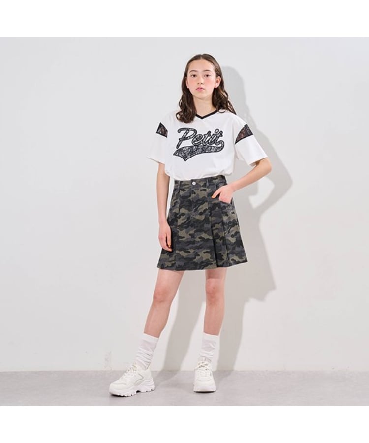 ポンポネットジュニア(pom ponette junior)のタックスカート×インパンセット15