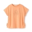 ポンポネットジュニア(pom ponette junior)のピグメント加工ロゴTシャツ オレンジ(066)