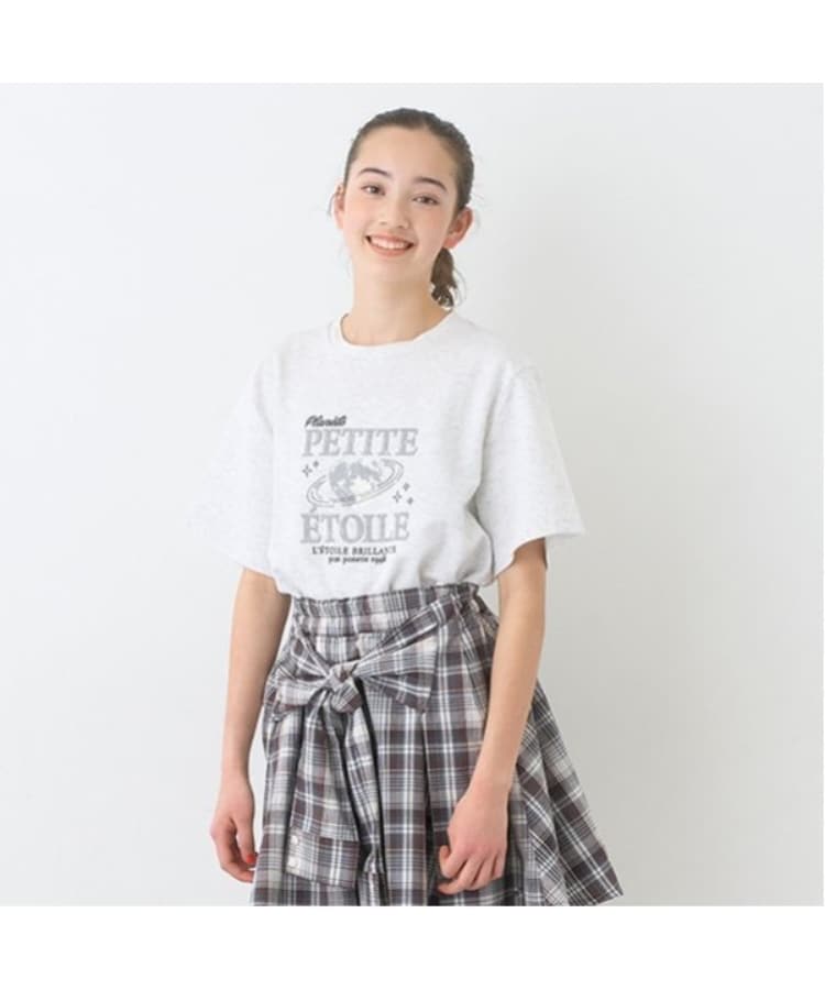 ポンポネットジュニア(pom ponette junior)の【防汚加工】かすれロゴTシャツ13