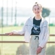 ポンポネットジュニア(pom ponette junior)の【防汚加工】かすれロゴTシャツ17