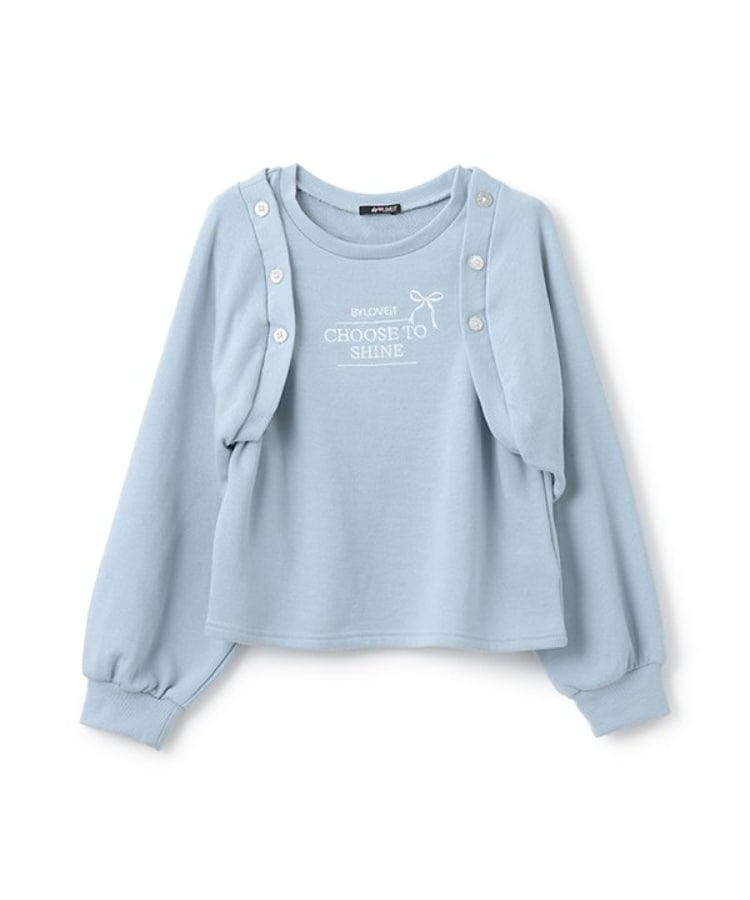 バイ ラビット(by LOVEiT)のボレロ風プルオーバー サックスブルー(090)