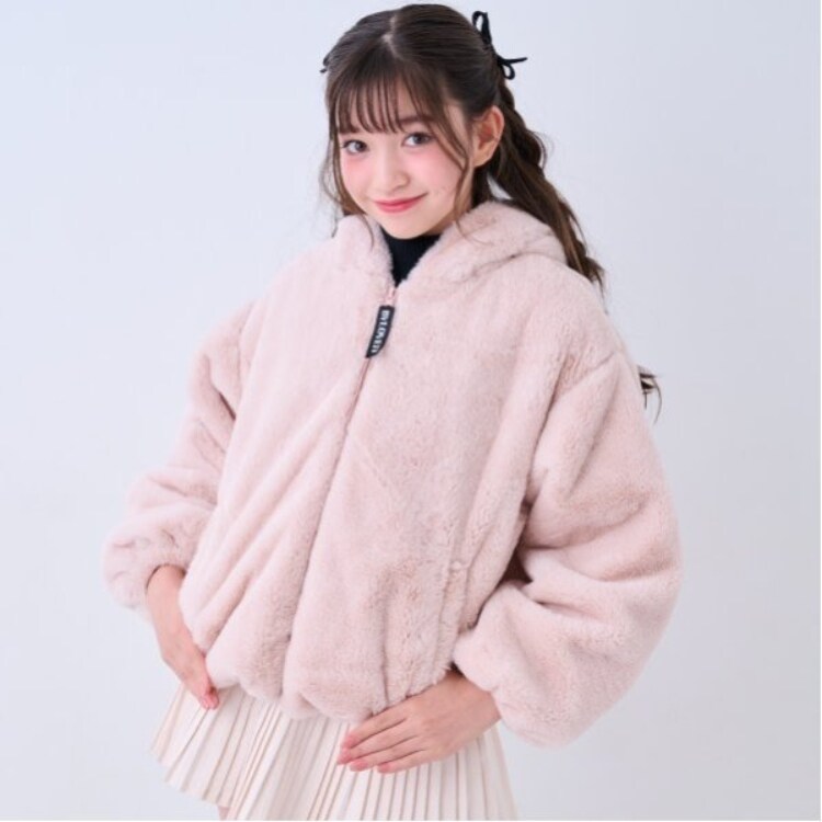 楽天市場】ボアパーカー ボアコート クマの耳付き レオパード豹