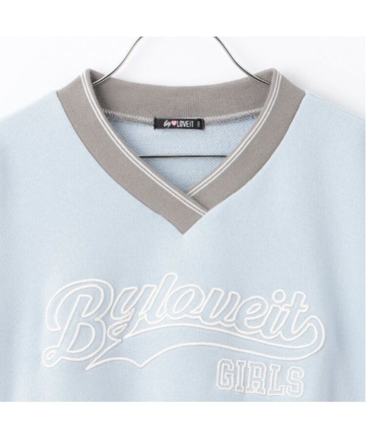 バイ ラビット(by LOVEiT)のラインリブVネックプルオーバー2
