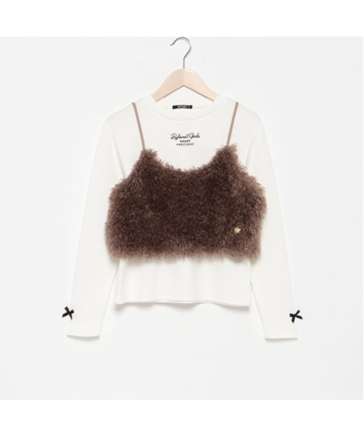 バイ ラビット(by LOVEiT)のフェイクラムビスチェTシャツセット1