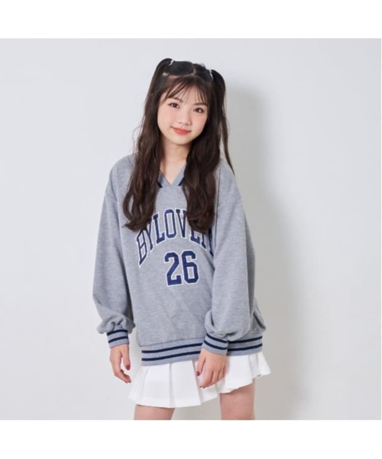 バイ ラビット(by LOVEiT)のカレッジロゴチュニック グレー(212)