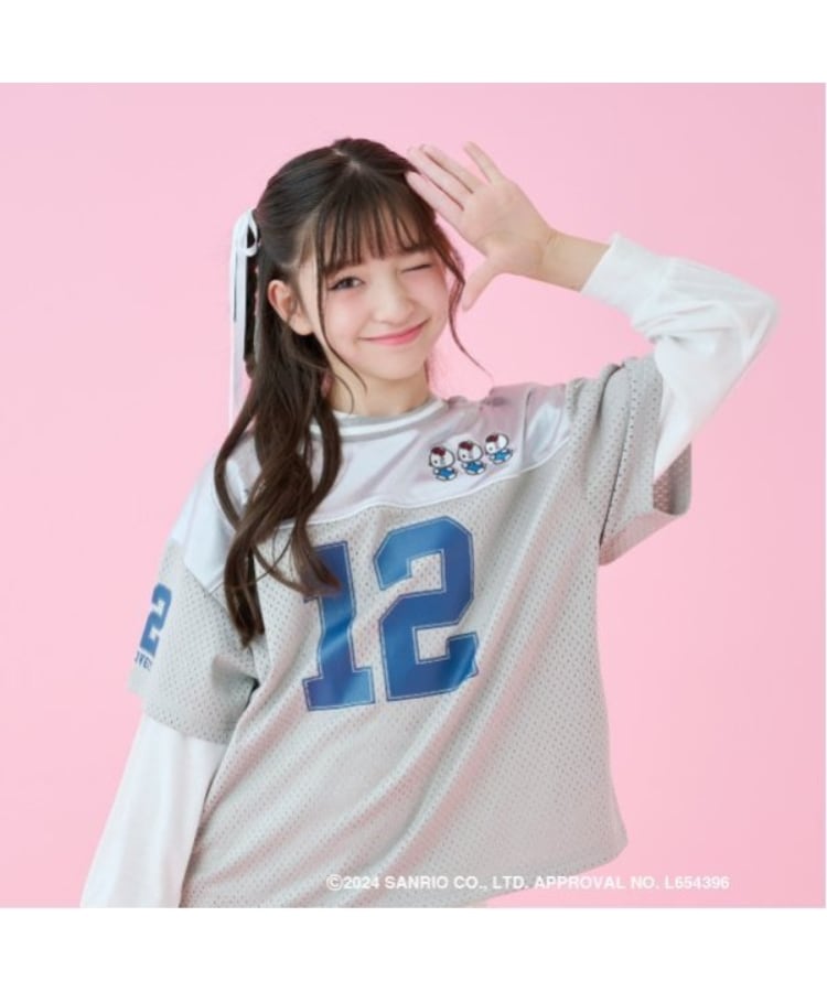 バイ ラビット(by LOVEiT)の【ハローキティ】サポーターナンバーシャツ シルバー(006)