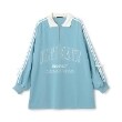 バイ ラビット(by LOVEiT)のハーフジップロゴワンピース サックスブルー(090)