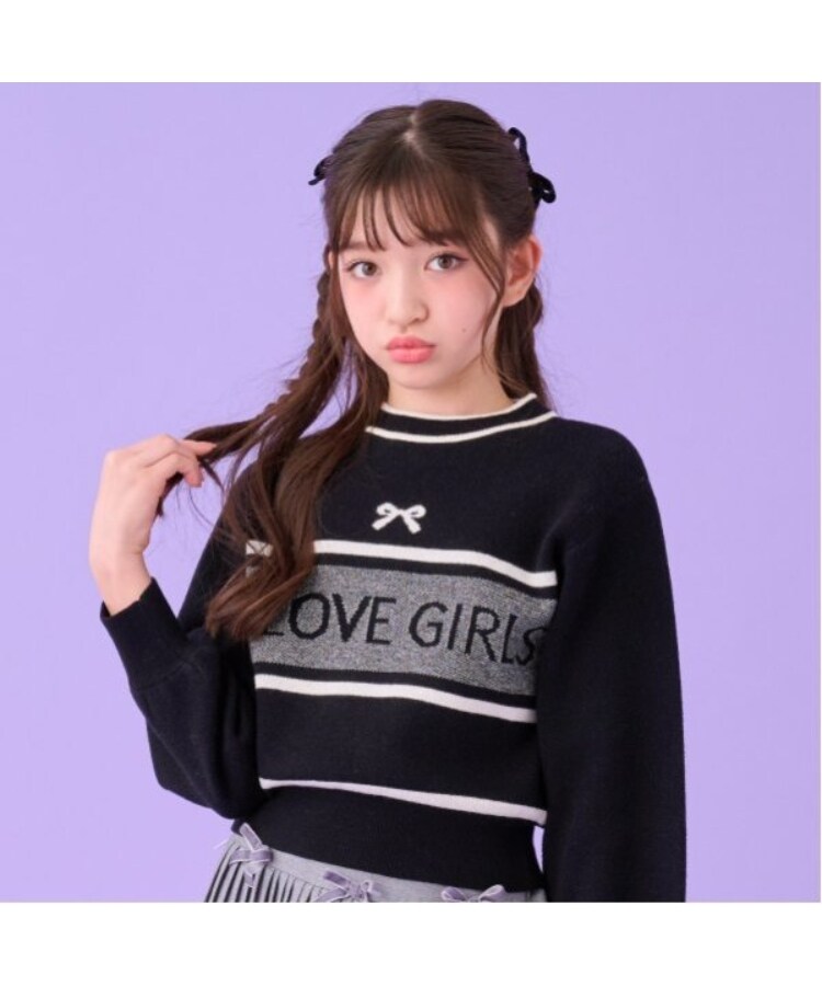 バイ ラビット(by LOVEiT)のダブルジャカードニット ブラック(219)