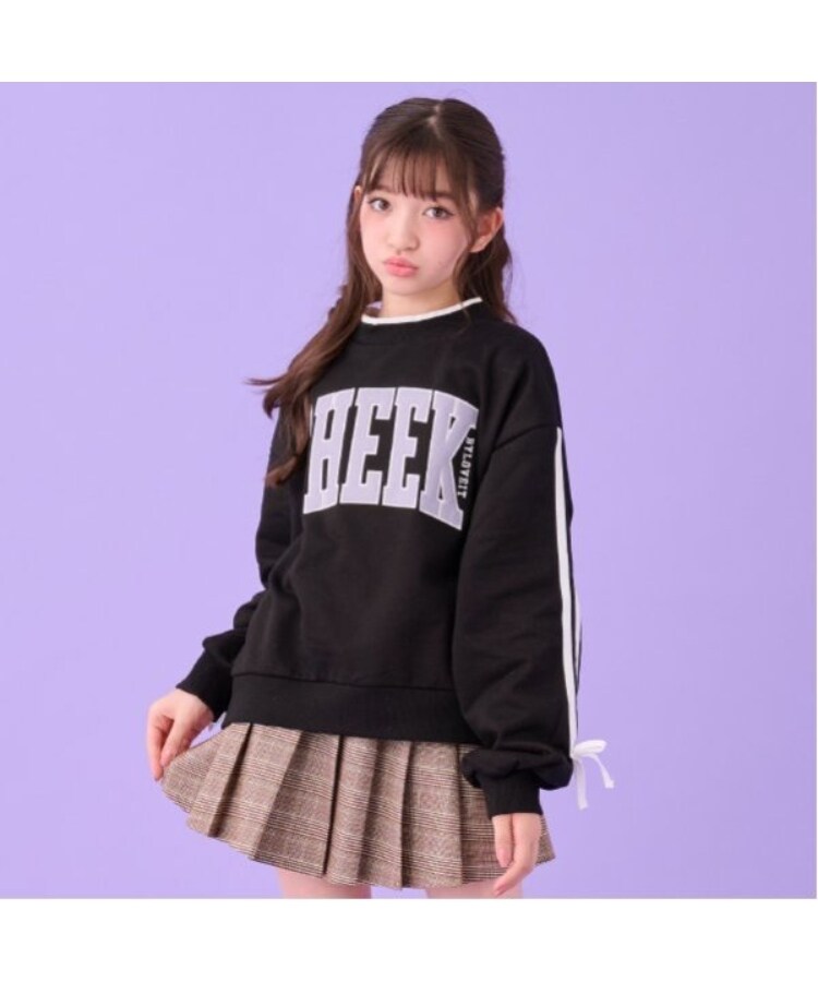 バイ ラビット(by LOVEiT)の袖テープリボンプルオーバー ブラック(219)