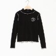 バイ ラビット(by LOVEiT)のメロウフリルTシャツ ブラック(219)