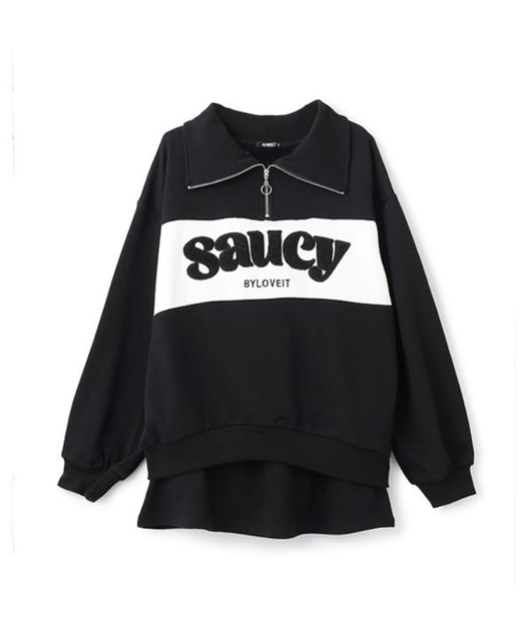 バイ ラビット(by LOVEiT)の切り替えハーフZIPプルオーバースカートセット13
