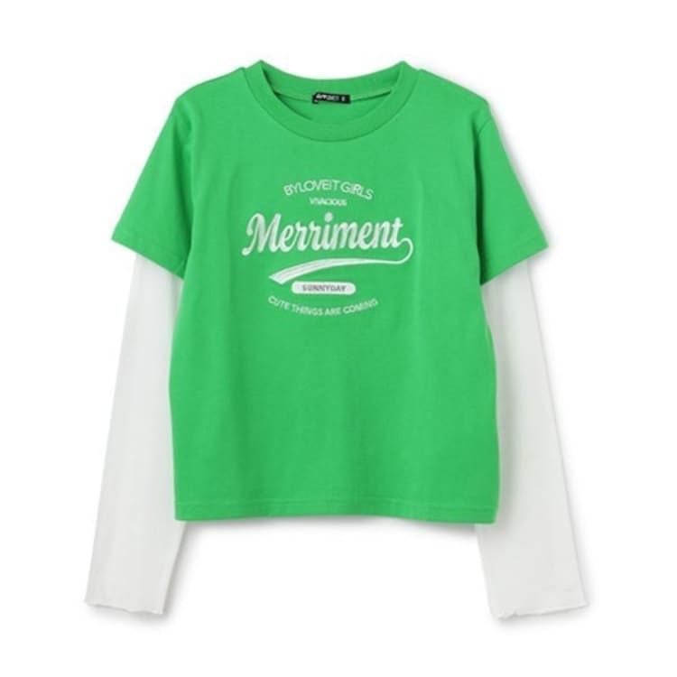 バイ ラビット(by LOVEiT)の【ニコ☆プチ掲載】シアースリーブレイヤード風Tシャツ Ｔシャツ