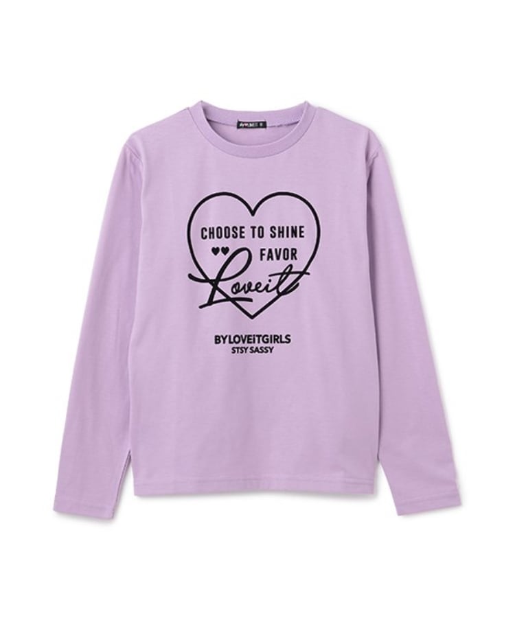 ハートロングTシャツ(120cm ラベンダー): ジュニア - ナルミヤ