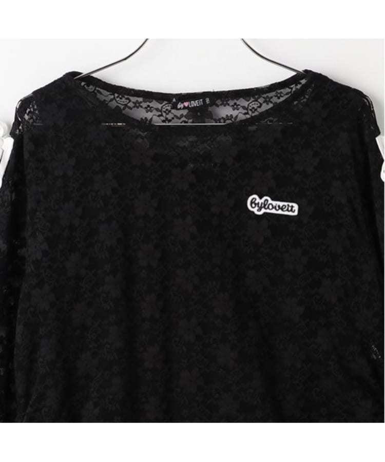 バイ ラビット(by LOVEiT)の【ニコ☆プチ掲載】WリボンレースTシャツセット5