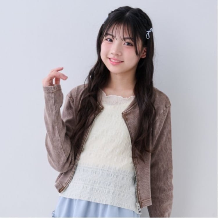 バイ ラビット(by LOVEiT)のWジップテレコカーデ Ｔシャツ