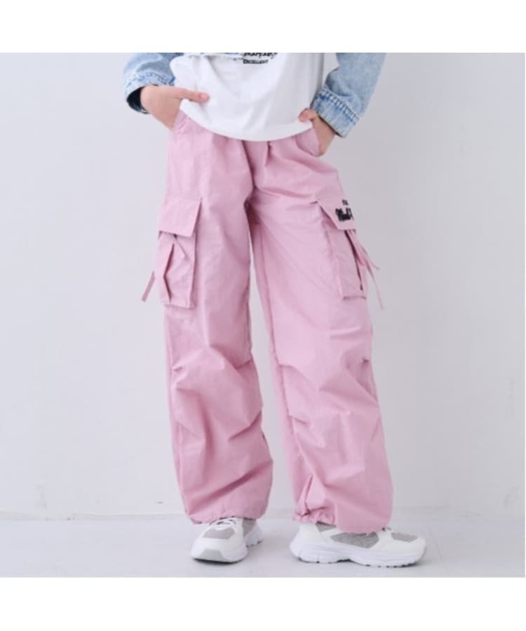 バイ ラビット(by LOVEiT)のカーゴパラシュートパンツ ピンク(071)