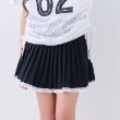 バイ ラビット(by LOVEiT)の裾レースティアードプリーツ ブラック(219)