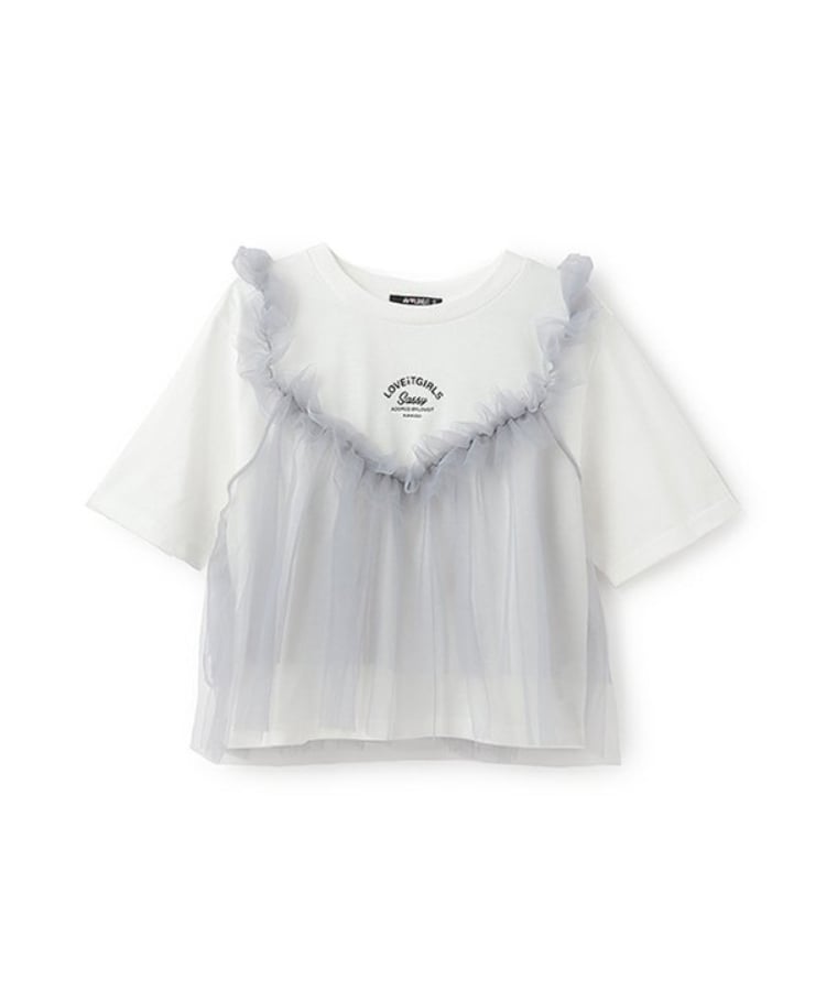 バイ ラビット(by LOVEiT)の【ニコ☆プチ掲載】チュールキャミつきTシャツ8