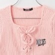 バイ ラビット(by LOVEiT)の【ニコ☆プチ掲載】★人気商品のため再入荷★レースアップ半袖プルオーバー2