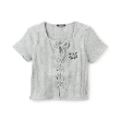 バイ ラビット(by LOVEiT)の【ニコ☆プチ掲載】★人気商品のため再入荷★レースアップ半袖プルオーバー グレー(212)