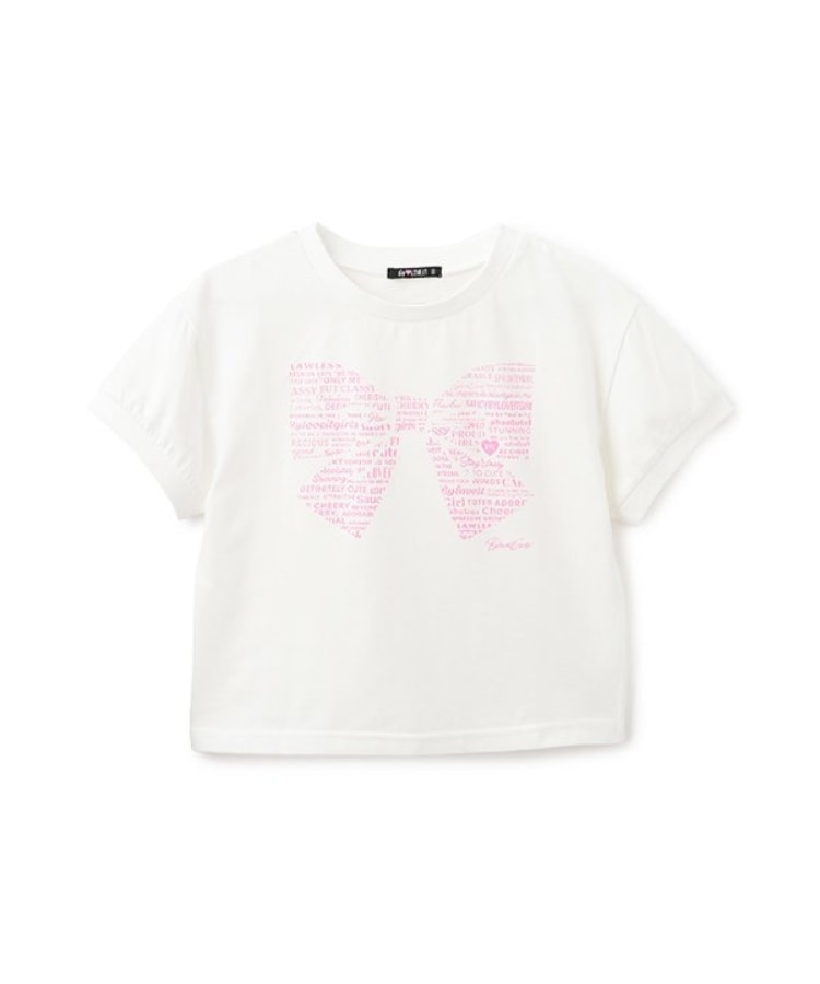 バイ ラビット(by LOVEiT)のグラデーションリボンTシャツ オフホワイト(003)