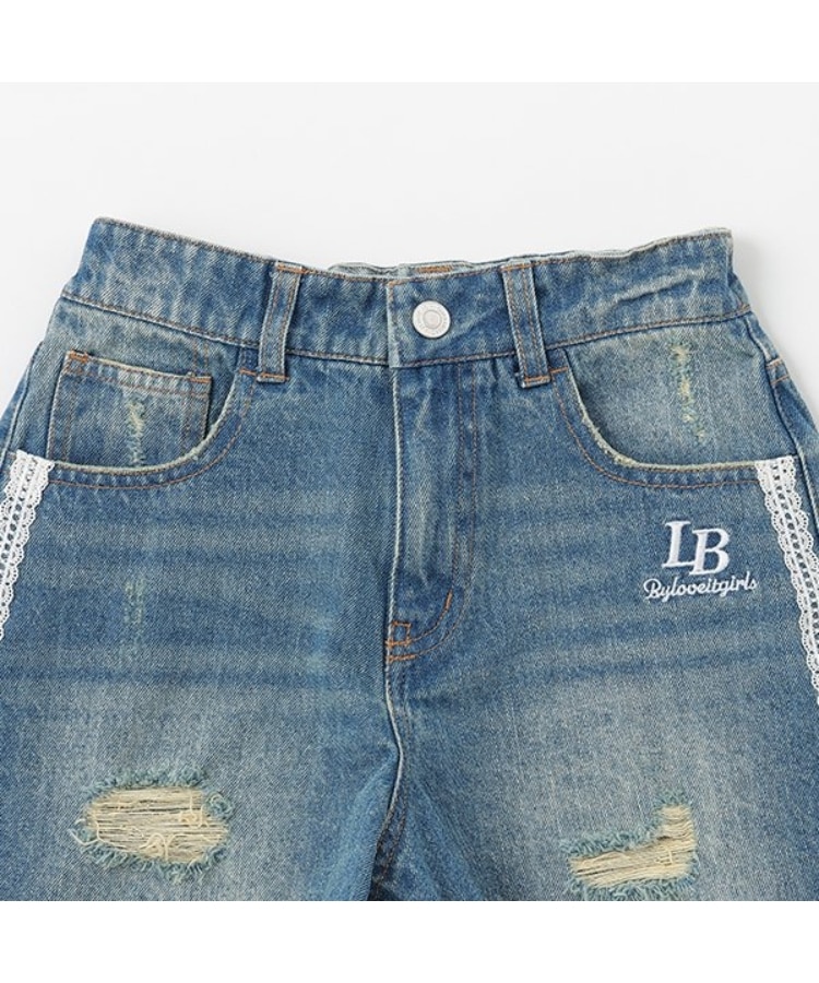 バイ ラビット(by LOVEiT)のサイドレースダメージショートパンツ2