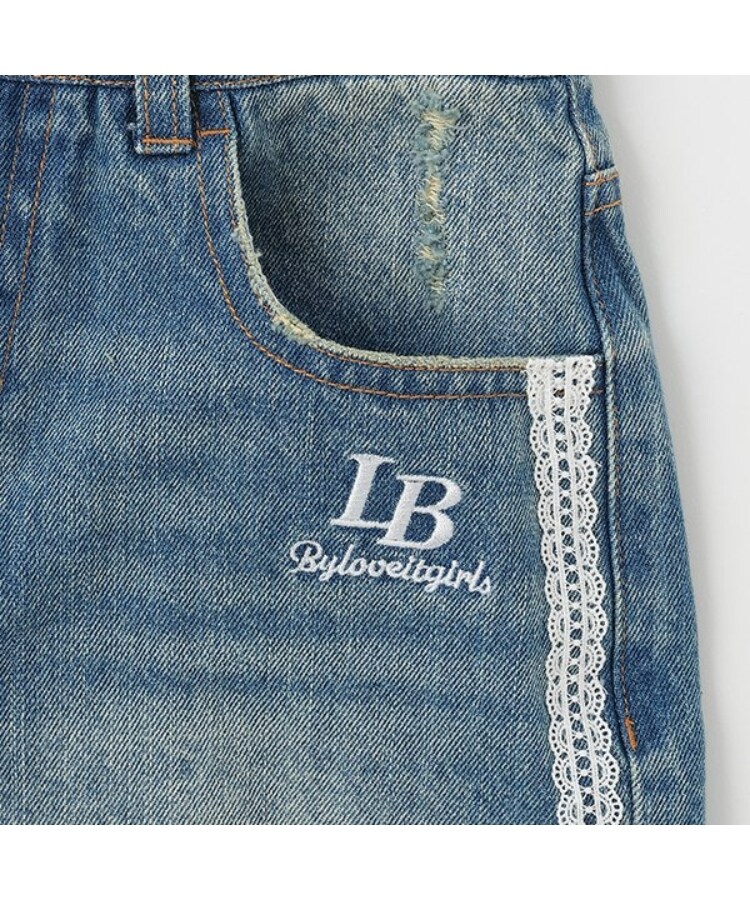 バイ ラビット(by LOVEiT)のサイドレースダメージショートパンツ4