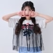 バイ ラビット(by LOVEiT)のチュール付きバンドTシャツ ライトグレー(211)