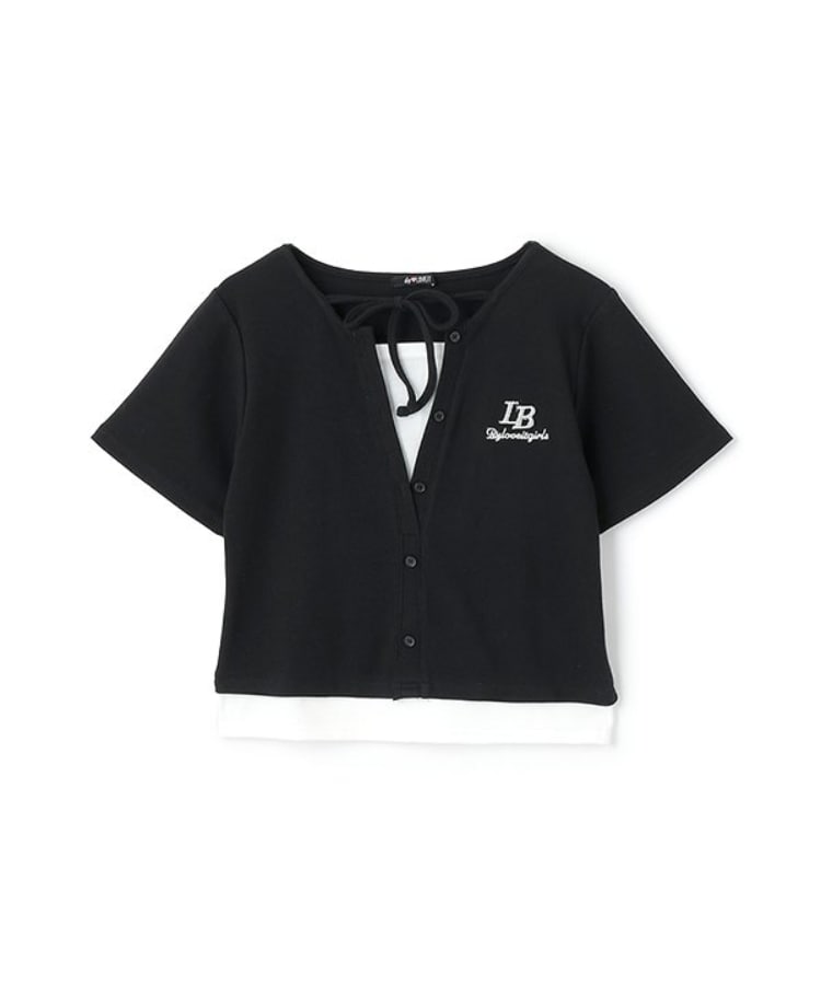 バイ ラビット(by LOVEiT)のテレコレイヤーTシャツ ブラック(219)