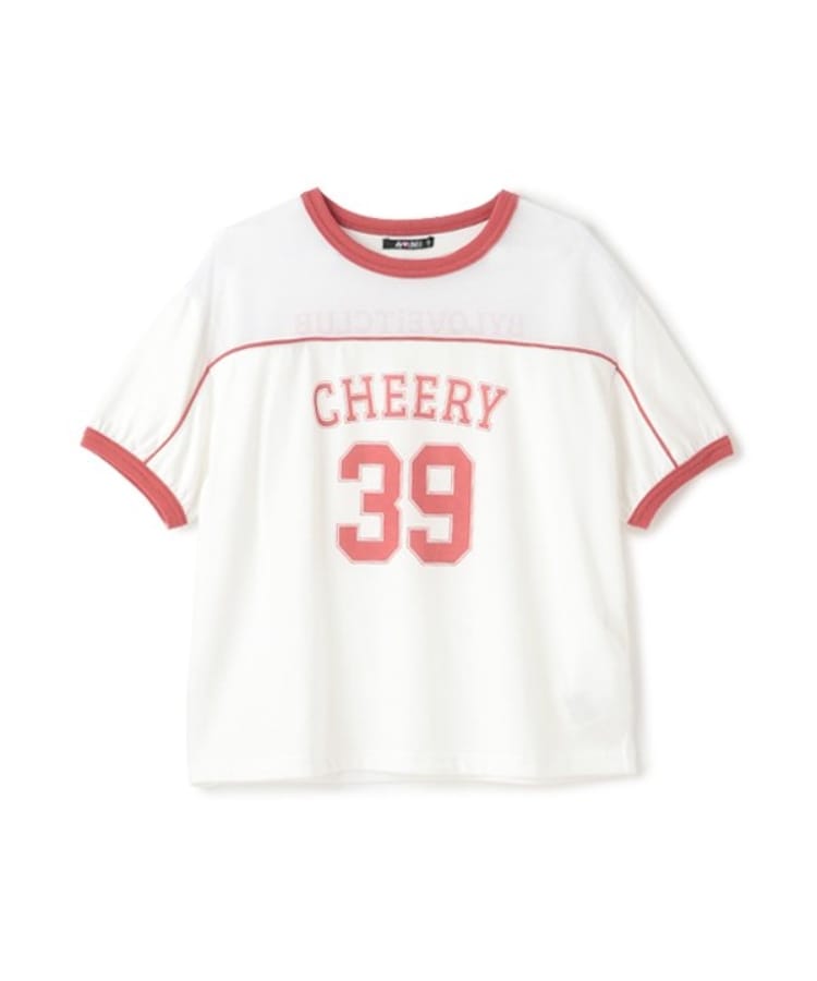 バイ ラビット(by LOVEiT)のチュール切替Tシャツ レッド(061)