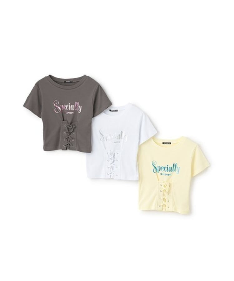 バイ ラビット(by LOVEiT)の【ニコ☆プチ・Cuugal掲載】フロントレースアップＴシャツ7