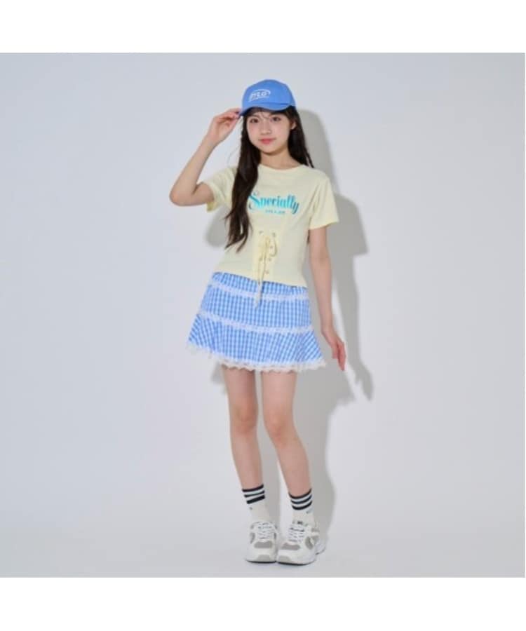 バイ ラビット(by LOVEiT)の【ニコ☆プチ・Cuugal掲載】フロントレースアップＴシャツ12