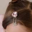 リセマイン(Lycee mine)のキラキラハートヘアクリップ ピンク(071)